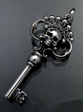 日本直邮 Musa Singing 男女款骷髅骸骨权杖吊坠项链钥匙925银