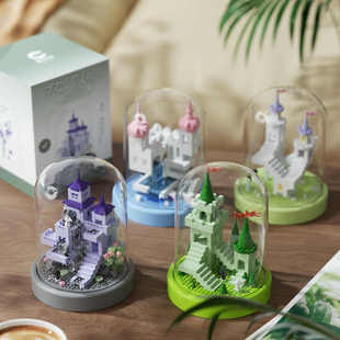 2024新品纪念碑谷积木山谷城堡益智拼装桌面摆件女孩系列生日礼物