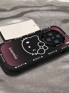 渐变凯蒂kt猫适用vivox100pro手机壳x90新款x80简约女款x70pro硅胶x60防摔s17软壳iqoo12镜头全包y77保护套