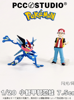 PCC宝可梦立体图鉴智蛙甲贺忍蛙神奇宝贝口袋妖怪卡通手办摆件