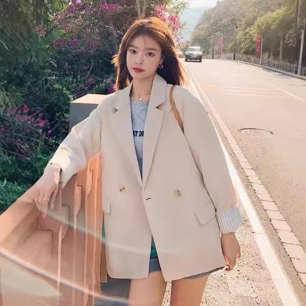 网红西装外套女2024新款春秋大码胖mm韩版chic西服秋冬宽松上衣秋