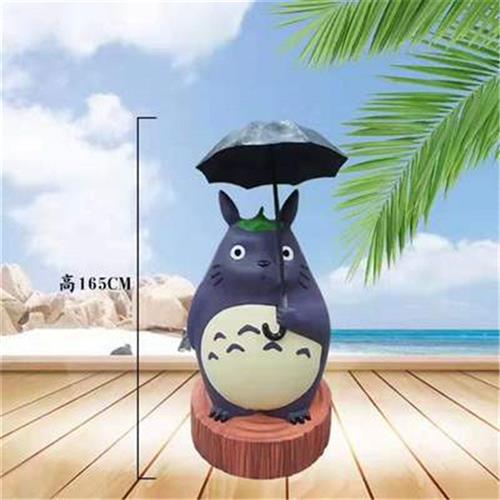 龙猫雕像定卡通抽象猫小品雕塑订玻璃钢烤漆彩绘摆件