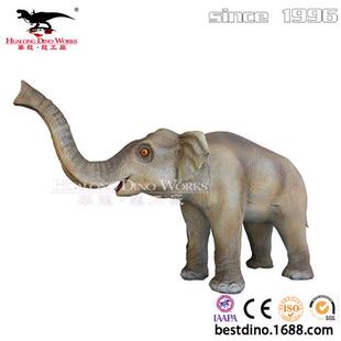 仿真大象亚洲象动物园机械电动模型可动可叫可喷水按需制作
