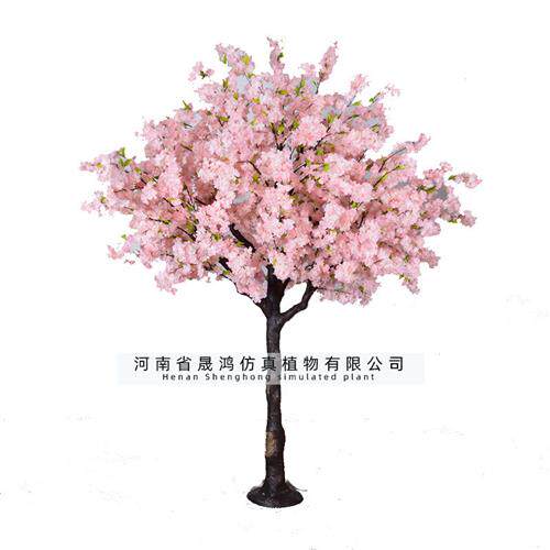 仿真樱花树定制大树假树玻璃钢桃花树玫瑰花树实木定做三角梅树