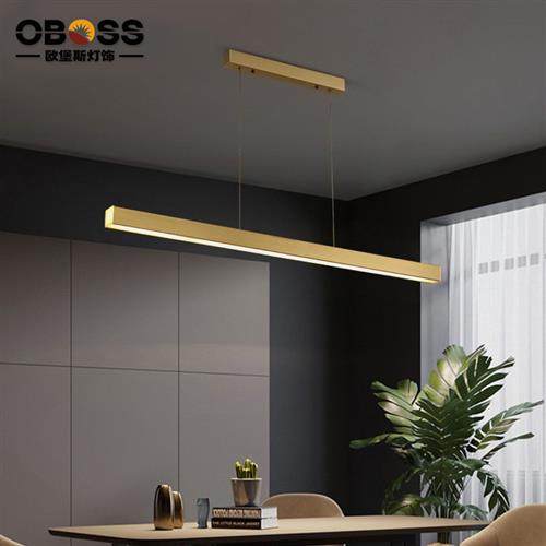 全铜餐厅吊灯意式极简餐厅一字吊灯现代简约岛台餐桌灯轻奢高级感,家装灯饰光源,客厅吊灯,淘宝优惠券,粉丝福利购,淘宝优惠卷