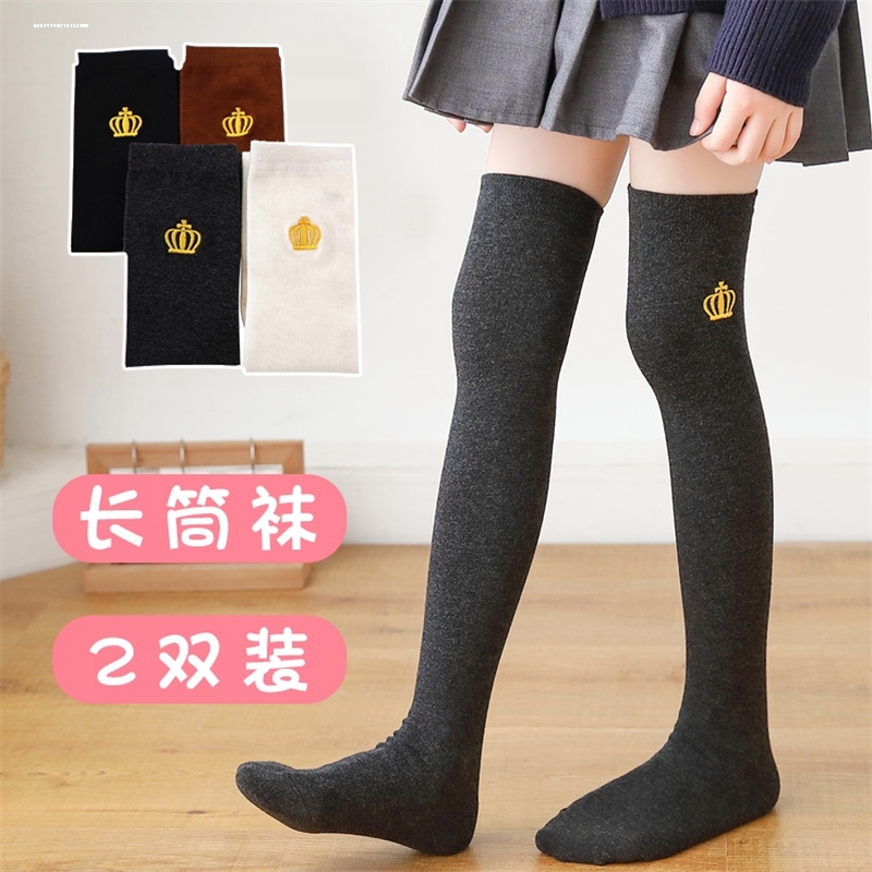 幼儿袜儿童裙袜秋季春天纯棉女童裙袜款小学生长筒袜薄款裙袜过膝