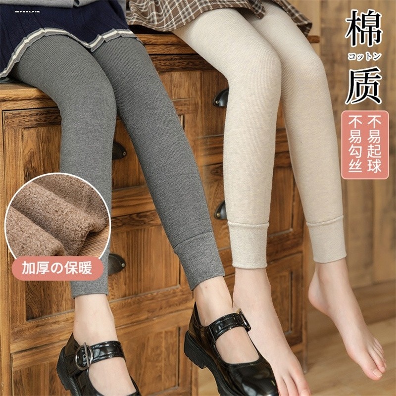 女童打底裤加绒加厚一体绒秋冬外穿中大童洋气冬季保暖儿童连裤袜