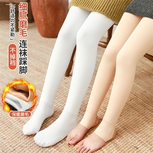 女童连裤袜外穿加绒加厚儿童裙袜学生校服打底裤秋冬款保暖连体袜