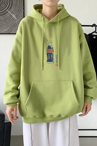 L2485P48港风ins连帽套头外套学生男女秋卫衣2021秋新款印花卫衣图片