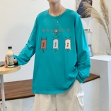 C2840P30潮牌长袖纯棉t恤秋季体恤宽松潮流潮趣文字印花宽松T恤，男装T恤，星座510A-6
