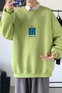 Y2482P38春秋季新款圆领卫衣男宽松套头衫港风休闲外套ins潮图片