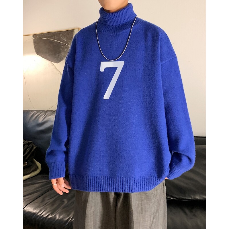 MG5822P65盐系软糯高领毛衣男士秋冬季宽松慵懒风高级感针织衫,男装针织衫/毛衣,星座510A-6