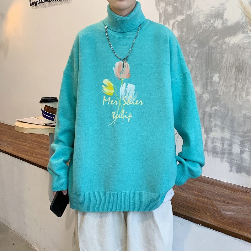 MG5540P65毛衣秋冬季加厚2023新款韩版宽松百搭长袖套头印花上,男装针织衫/毛衣,星座510A-6