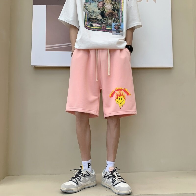 DD3679P28男夏短裤韩版潮流ins港风宽松短裤潮牌运动休闲五分裤,男装休闲裤,星座510A-6