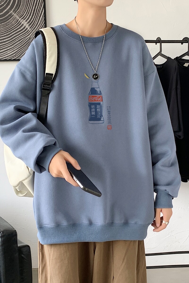 Y2484P38主推男圆领韩版运动外套ins港风青少年上衣21秋冬卫衣,男装卫衣,星座510A-6