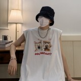 TW7150P25夏2023宽松无袖棉T男士T恤港风印花纯棉背心，男装T恤，星座510A-6