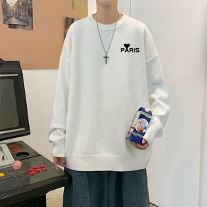 MD2815P55印花毛衣男秋季潮牌ins宽松慵懒高领针织衫潮流圆领线衣图片
