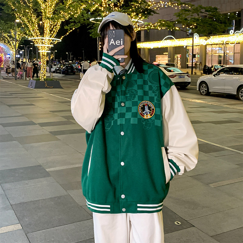 JK5220P95夜景宽松夹克流行长袖棒球服流行男装情侣印花连帽夹克,男装夹克,星座510A-6
