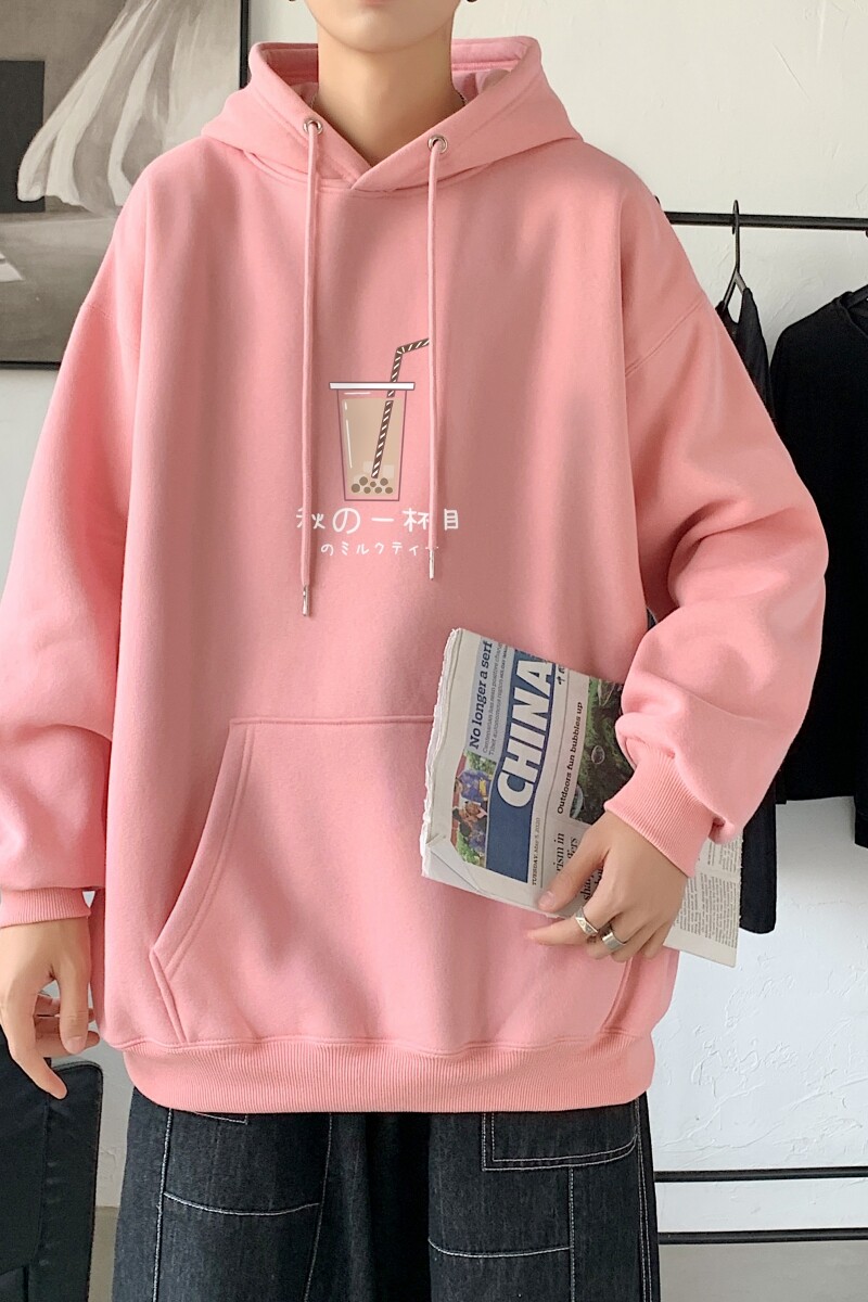 L2421P48秋装21中性纯色连帽卫衣套头宽松外套情侣装打底帽衫,男装卫衣,星座510A-6