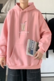 L2421P48秋装21中性纯色连帽卫衣套头宽松外套情侣装打底帽衫，男装卫衣，星座510A-6