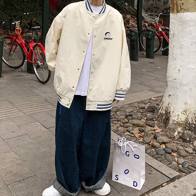 JK5233P80港风宽松夹克流行长袖棒球服流行男装情侣印花连帽夹克,男装夹克,星座510A-6