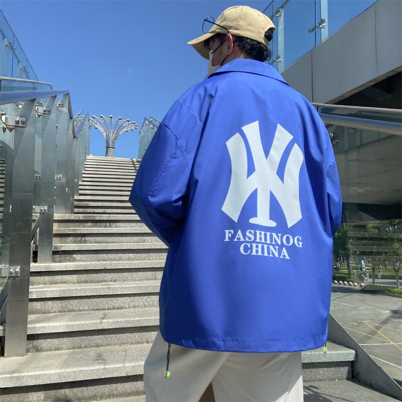 JK5229P95港风宽松夹克流行长袖外套流行男装休闲印花连帽夹克,男装夹克,星座510A-6