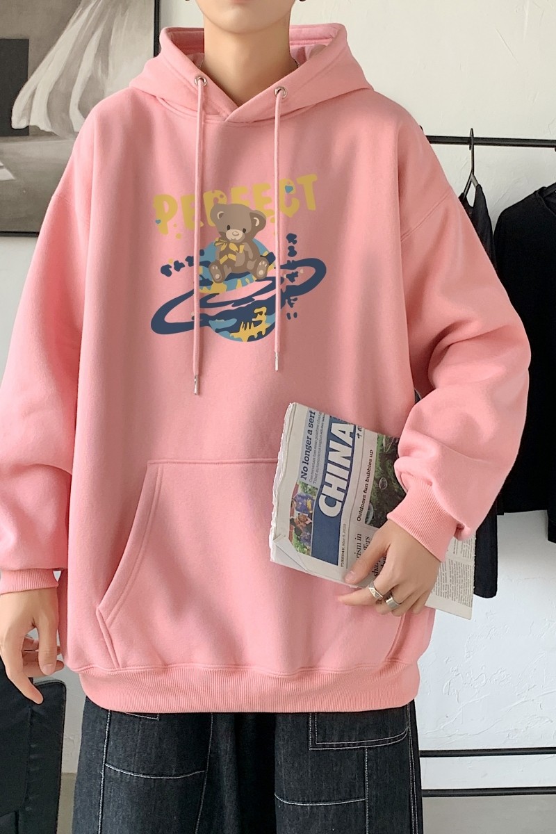 L2481P48秋装21中性纯色连帽卫衣套头宽松外套情侣装打底帽衫,男装卫衣,星座510A-6