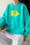 Y2456P38秋冬圆领潮牌印花上衣打底衫直筒长袖卫衣港风，男装卫衣，星座510A-6