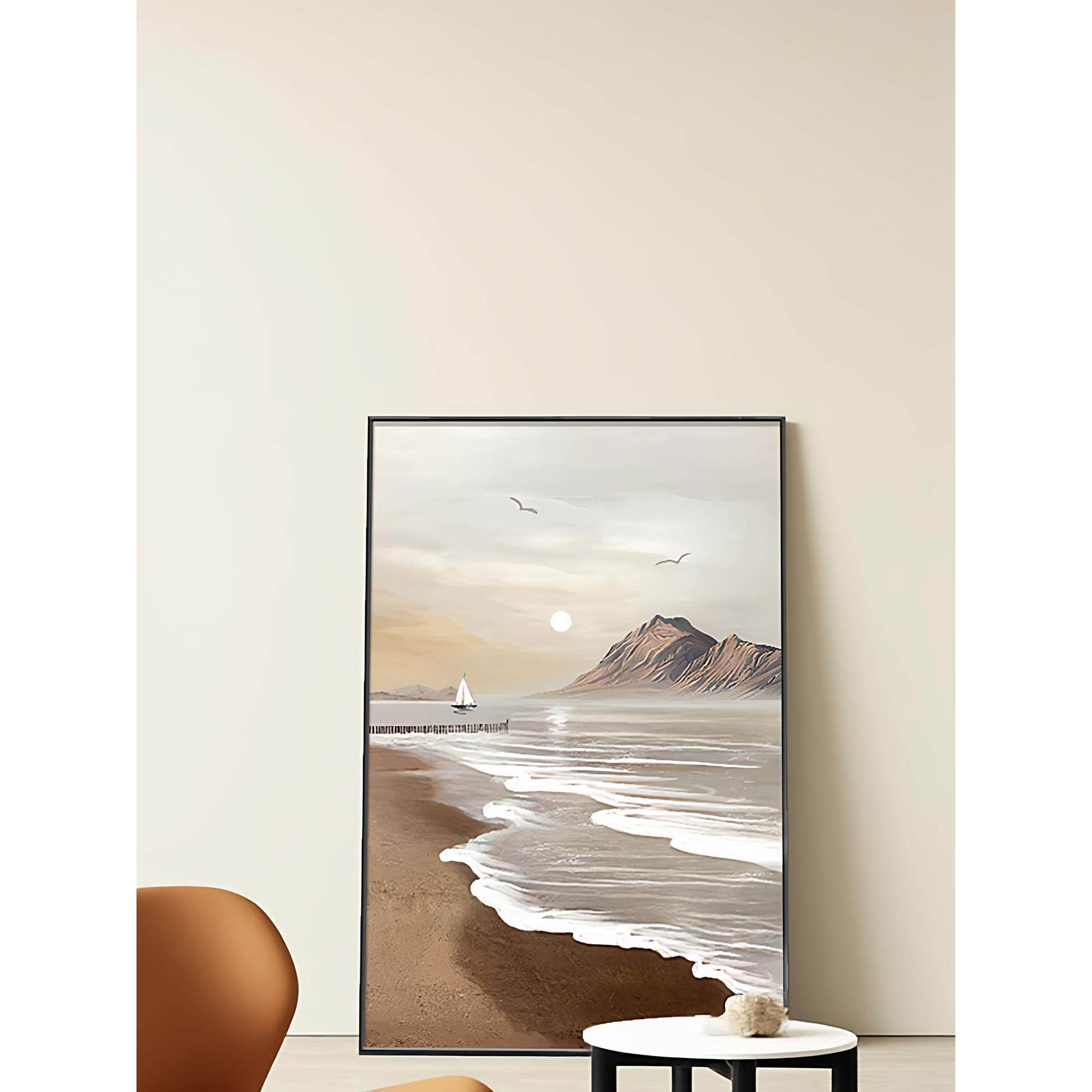 新款客厅挂画现代简约玄关装饰画抽象海浪肌理感沙发背景墙落地画,家居饰品,现代装饰画,淘宝优惠券,粉丝福利购,淘宝优惠卷