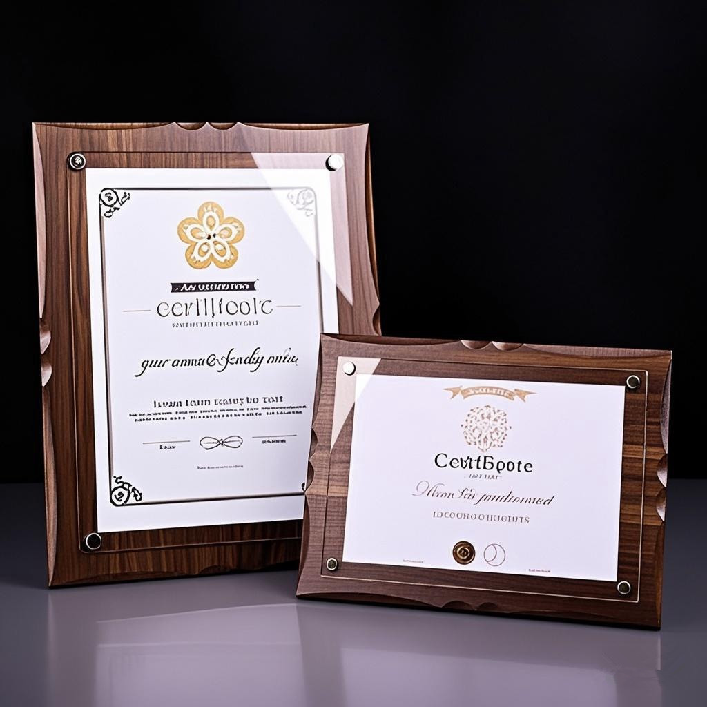 授权荣誉证书创意奖状牌相框设计营业执照证件框聘书授权书外壳专利证书框亚克力水晶相框a4台卡玻璃相框摆台