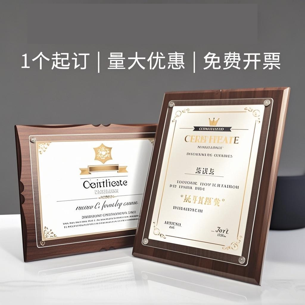 相框摆台授权荣誉证书创意奖状牌相框设计营业执照证件框聘书授权书外壳专利证书框亚克力水晶相框a4台卡玻璃