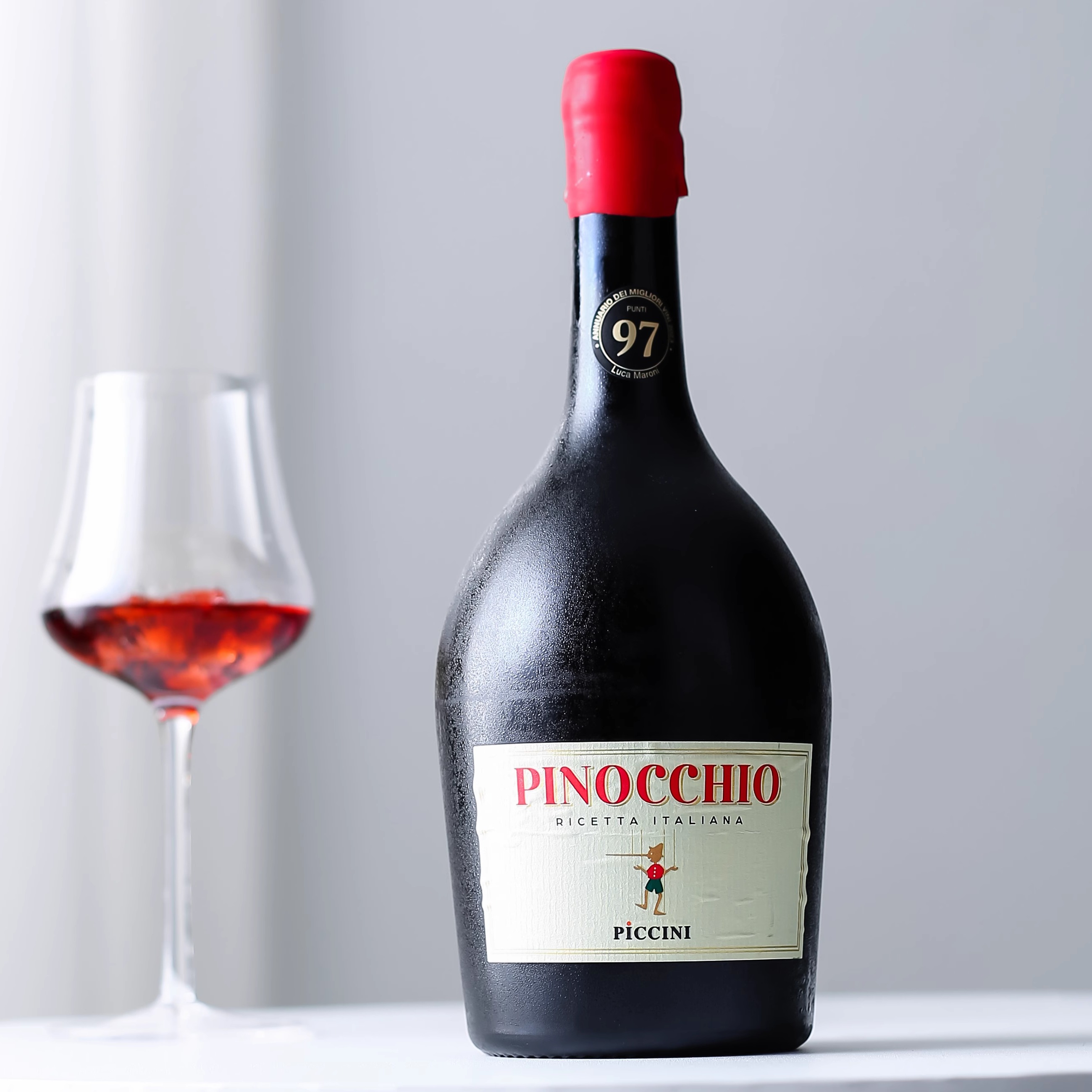 甜美浆果香！意大利匹诺曹红酒pinocchio半甜红葡萄酒piccini酒庄