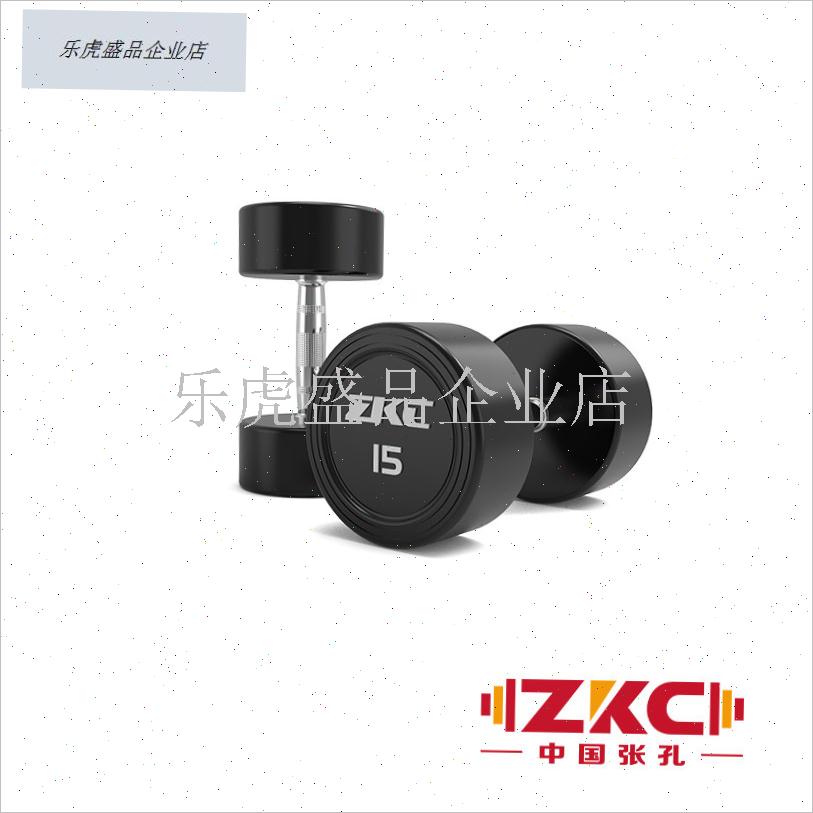 哑g铃聚氨酯包胶纯钢哑铃套装健身房商用力量训练固定哑.