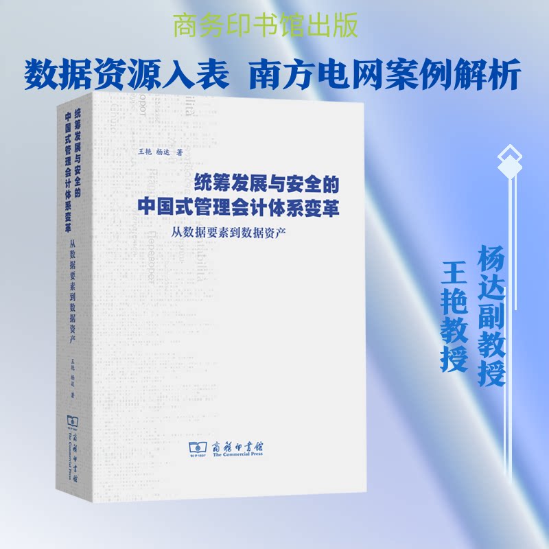 统筹发展与安全的中国式管理会计体系变革:从数据要素到数据资产王艳,杨达 著 著9787100260725书籍\/杂志\/报纸/经济/会计