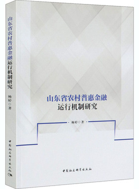 山东省农村普惠金融运行机制研究杨婷 著9787520368261书籍\/杂志\/报纸//教材/教辅//教材/大学教材