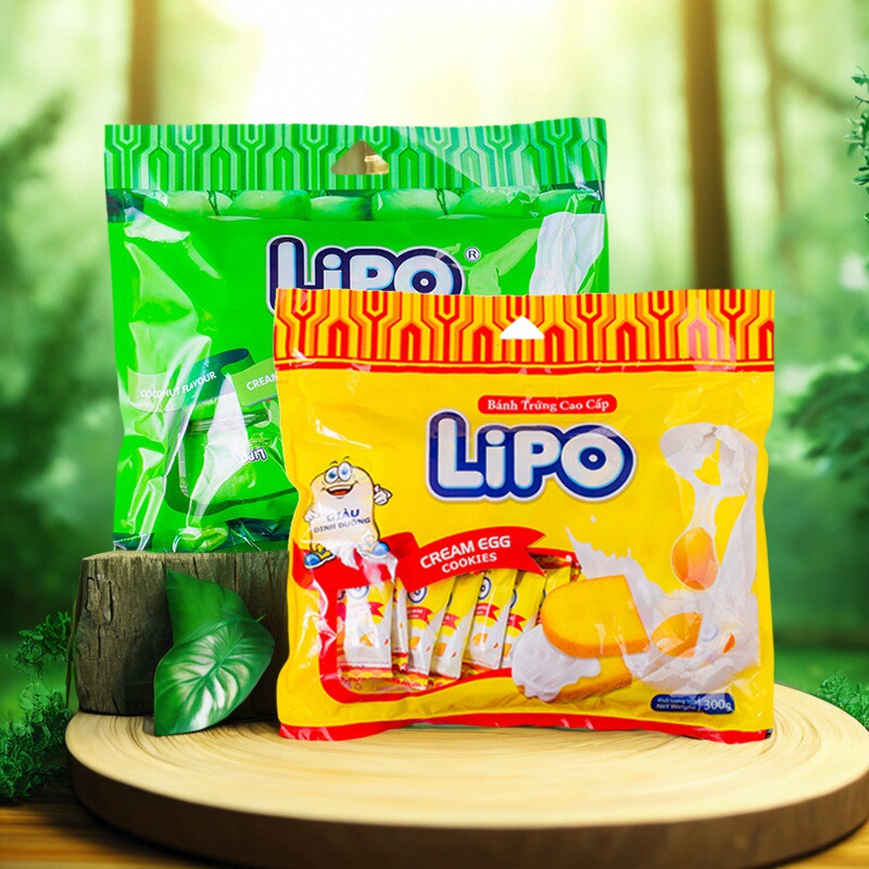 【官旗直售】Lipo面包干（原味300g+椰子味300g）越南进口饼干