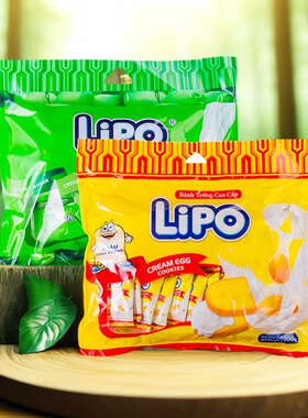【官旗直售】Lipo面包干（原味300g+椰子味300g）越南进口饼干