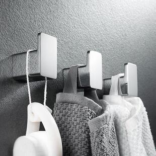 SEVENR包豪斯高端浴室毛巾钩全铜方形简约酒店卫生间打孔门后挂钩