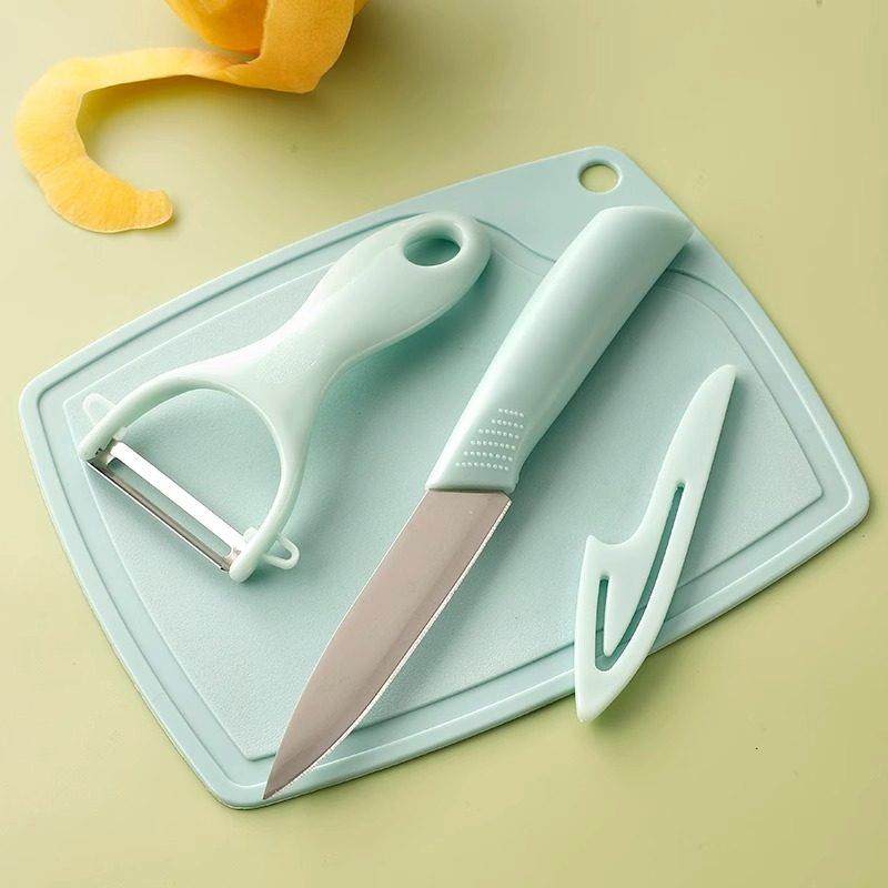 三件套水果刀菜板削皮刀不锈钢刨皮刀具水果剥皮器宿舍家用削皮器,厨房/烹饪用具,砧板/菜板,淘宝优惠券,粉丝福利购,淘宝优惠卷