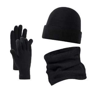 围脖男士冬季保暖骑行防风防寒面罩女护颈脖套帽子围巾手套三件套