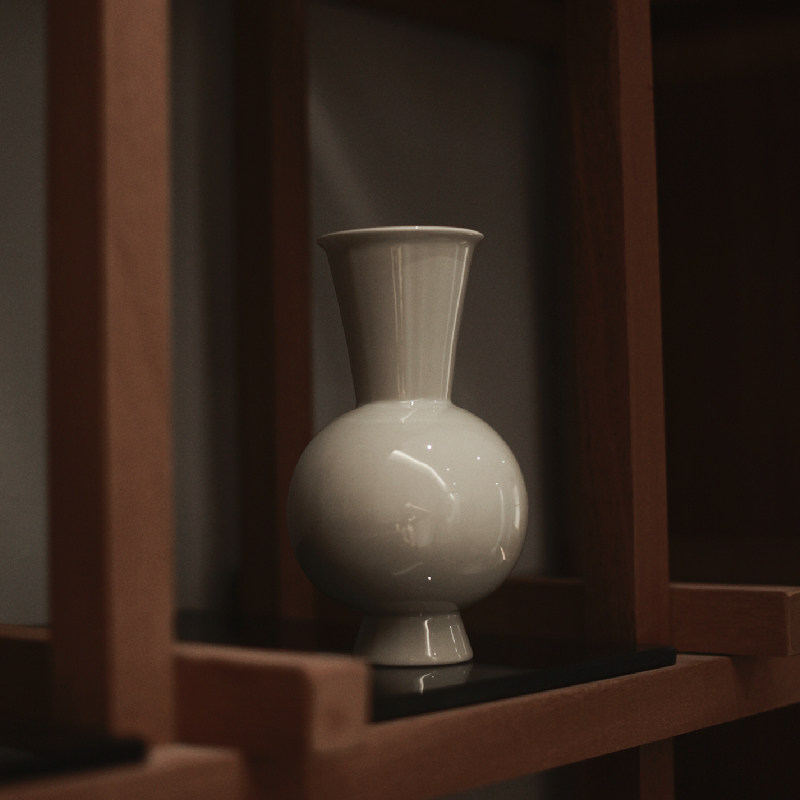 中式陶瓷花器草木灰花瓶仿宋式