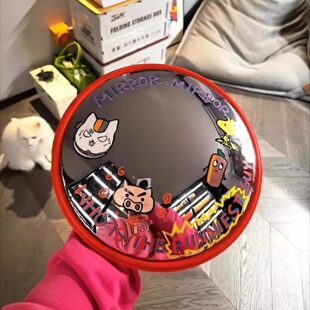 彩绘凹凸镜diy哈哈镜拍照小道具店铺室内客厅装饰转角镜创意礼物