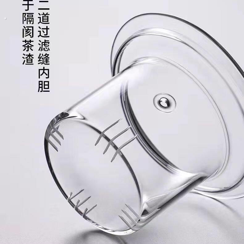 煮茶壶通用配件玻璃杯盖内胆玻璃茶漏过滤带盖烧水壶侧把壶冲茶器图片