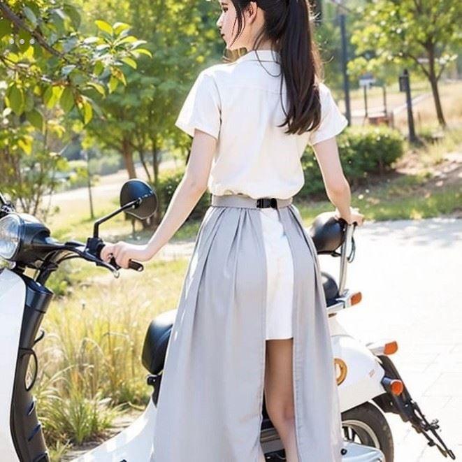 防晒半裙一片式腿部脚防晒电动车防走光神器半身裙冰丝围裙遮阳裙