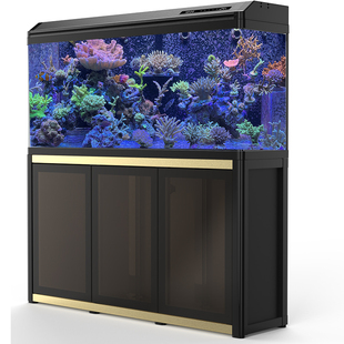金鱼缸 家A鱼缸客厅家用带柜 落地玻璃水族箱生态免换水中型新款