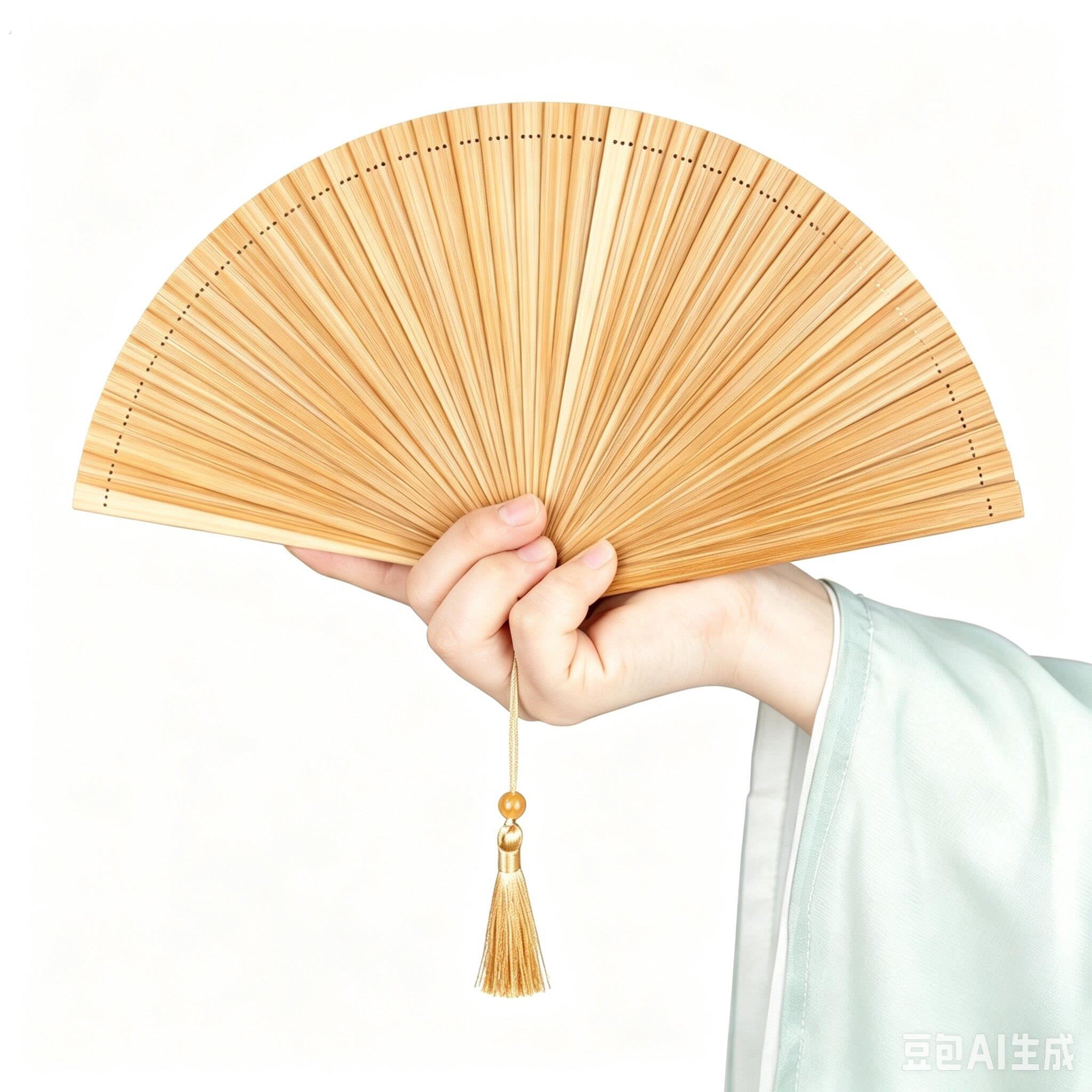 全竹扇中国风扇子小巧可携式古风折扇夏天旗袍汉服