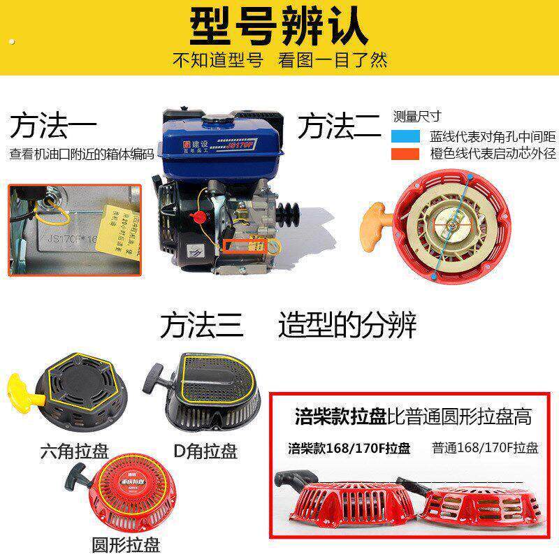 汽油机配件发电机168水泵小型耕耘机170启动拉盘起动器总成大全手