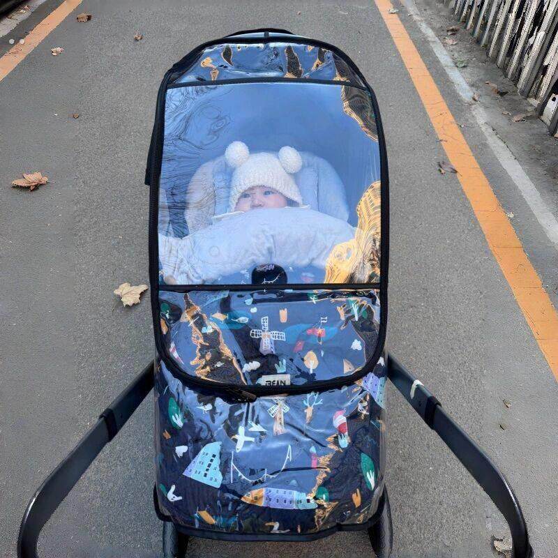 【东北遛娃神器】宝宝推车防风罩冬婴儿车挡风雨罩透明通用保暖罩