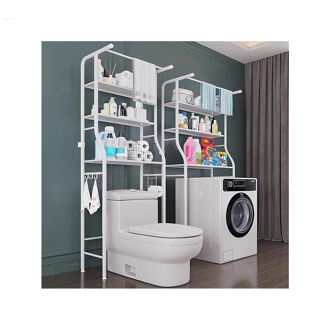 卫生间浴室多功能厕所不锈钢马桶上方置物架多层落地洗衣机收纳柜