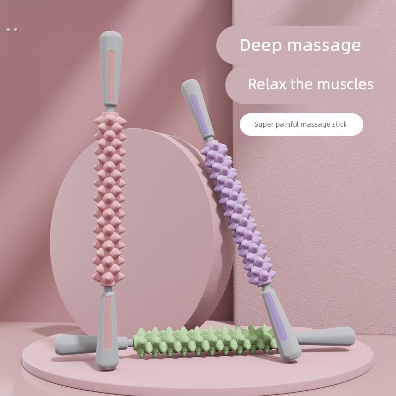 狼牙棒按摩滚轴小腿肌肉放松神器瘦腿滚轮琅琊棒深度按摩瑜伽器材
